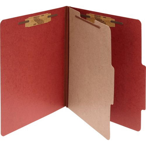 File Folders with Top Tab: Legal, Earth Red, 10/Pack